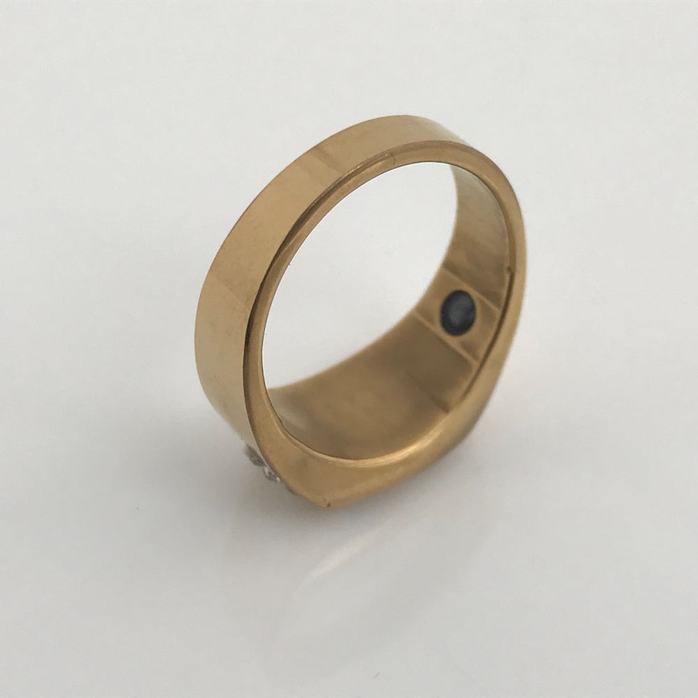 Men Ring Gold Tone Crystal Accents Fashion Jewelry - Picture 5 of 8